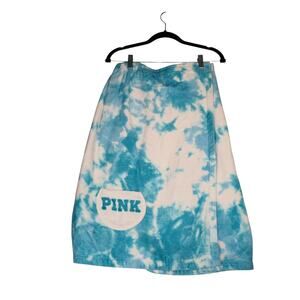 PINK Victoria's Secret Swimsuit Coverup Womens One Size Wrap Blue Tie Dye Pocket